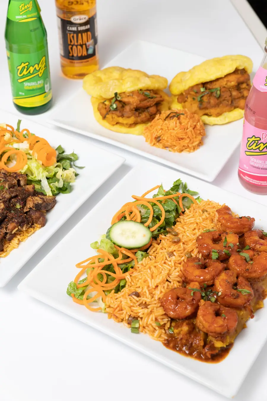 Doubles and curry shrimp