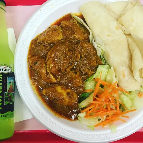 Instagram: Curry chicken and roti
